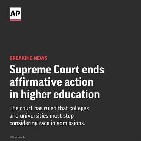 Supreme Court rules that colleges must stop considering the race of applicants for admission